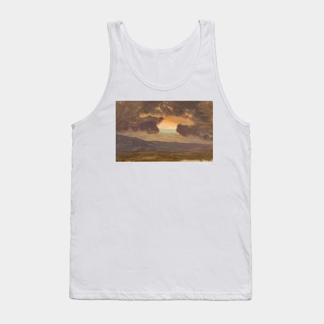 Sunset Over Bare Hills by Frederic Edwin Church Tank Top by Classic Art Stall